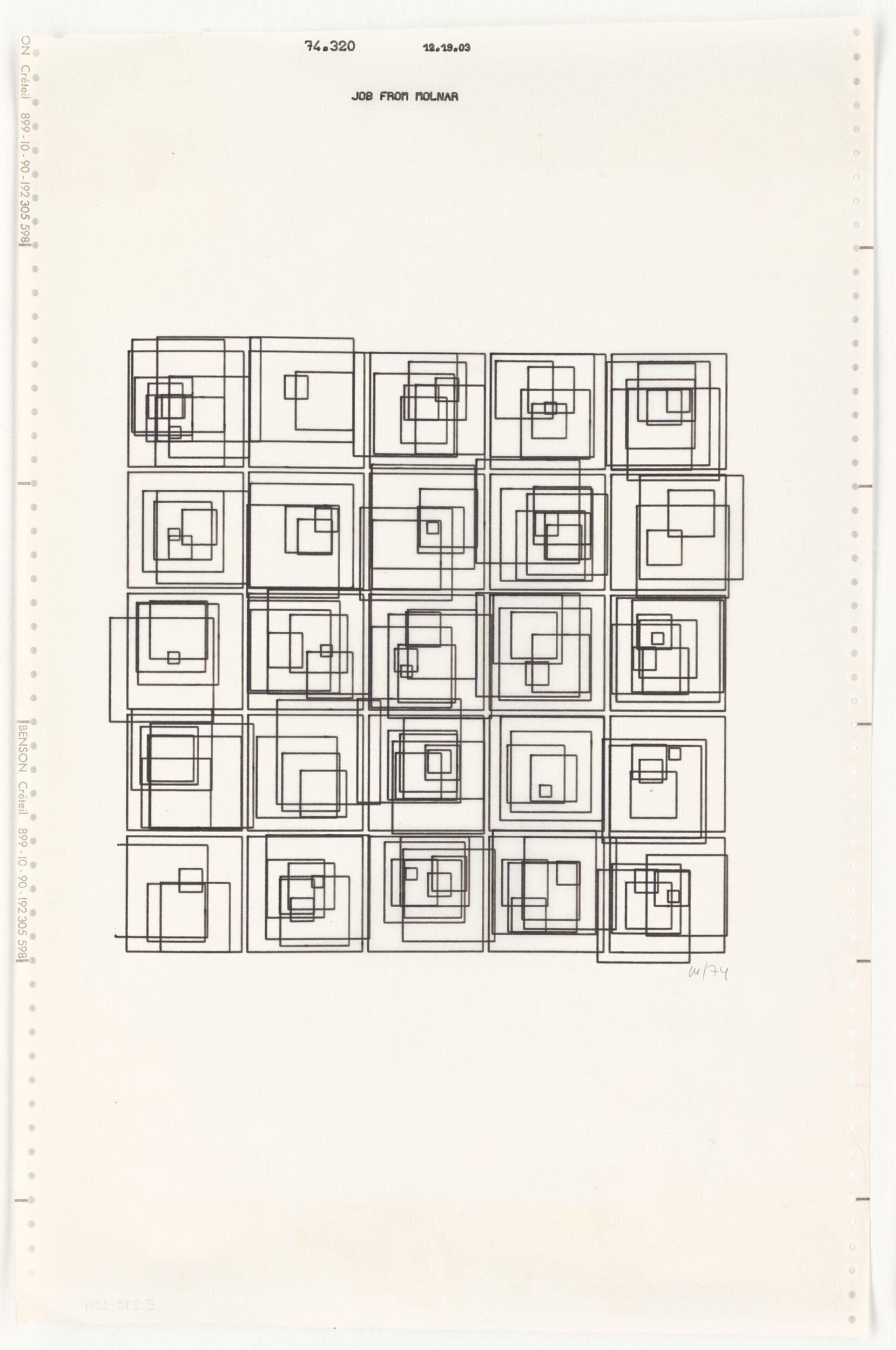 Vera Molnár — Job from Molnar, 1974